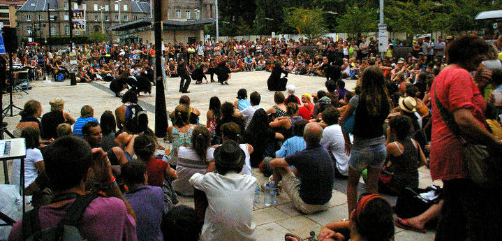 Spectateurs à Aurillac